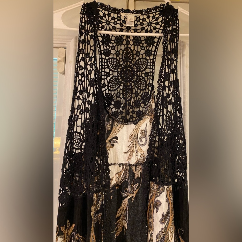 EUC EST. 1946 sleeveless boho duster. SZ M - Picture 4 of 5